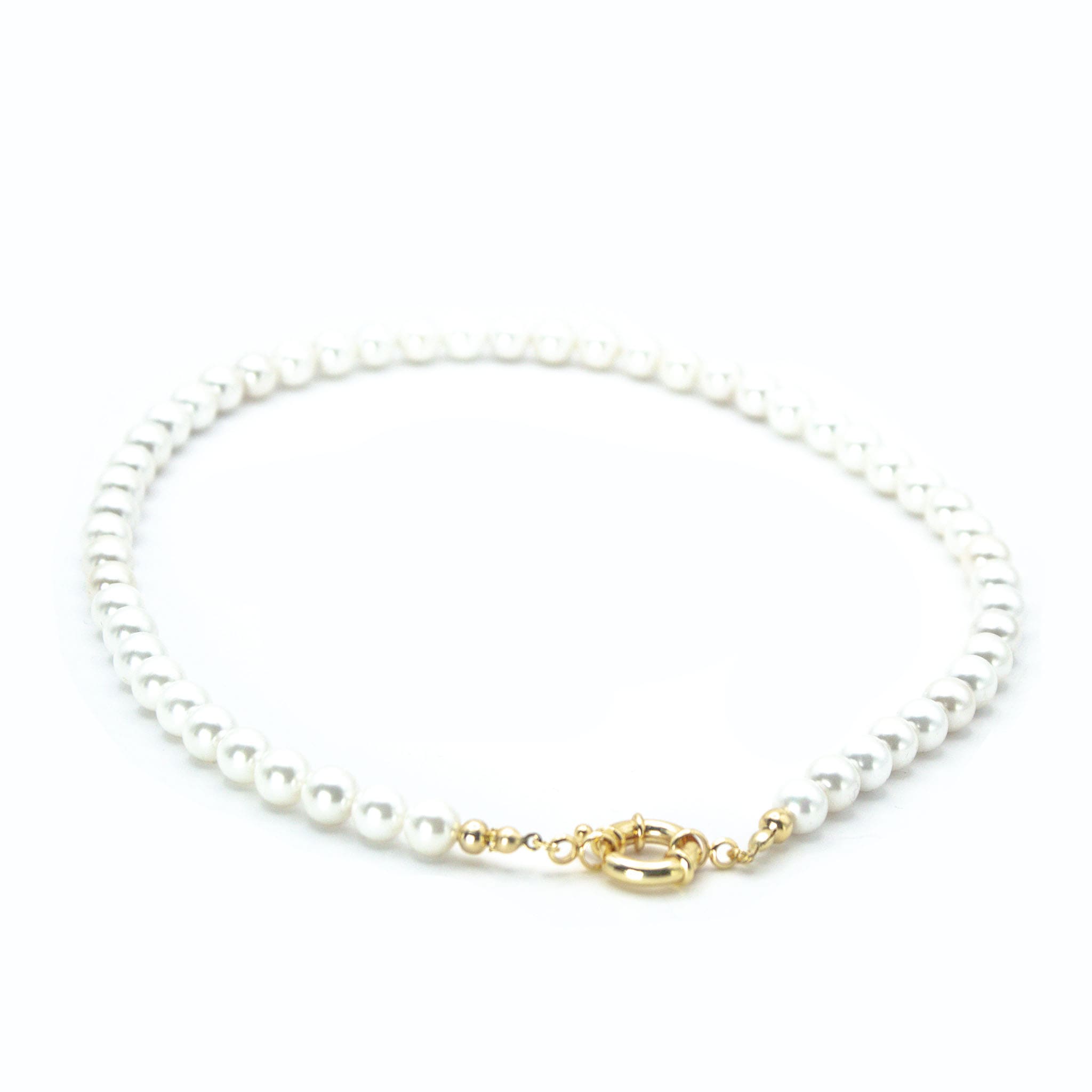 Collar Perlas 'Isabel' Baño en Oro